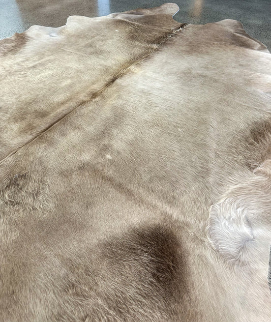 Large Cowhide Rug in Champagne