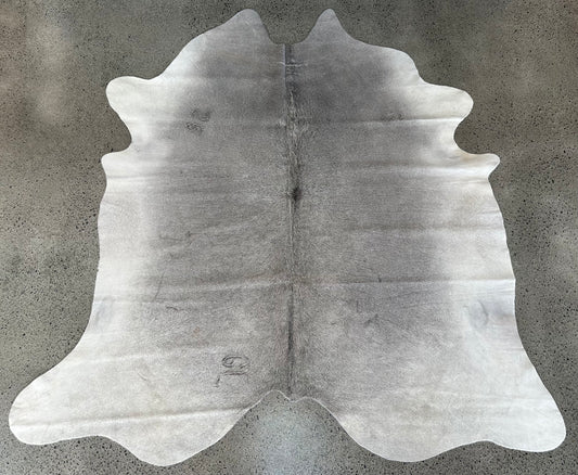 Large Cowhide Rug in Grey & White