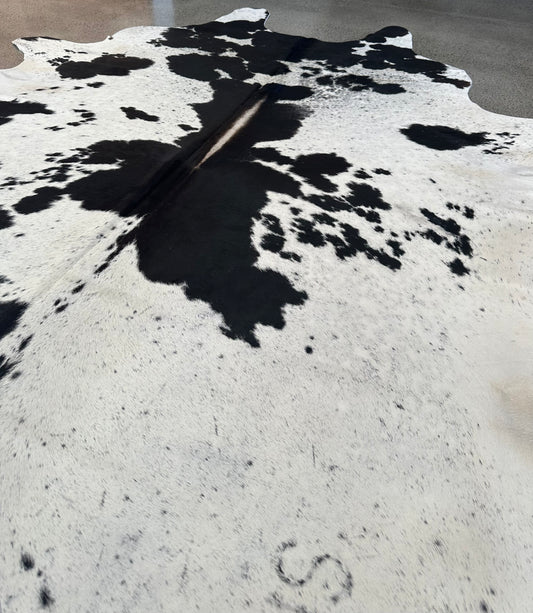 Large Black & White Cowhide