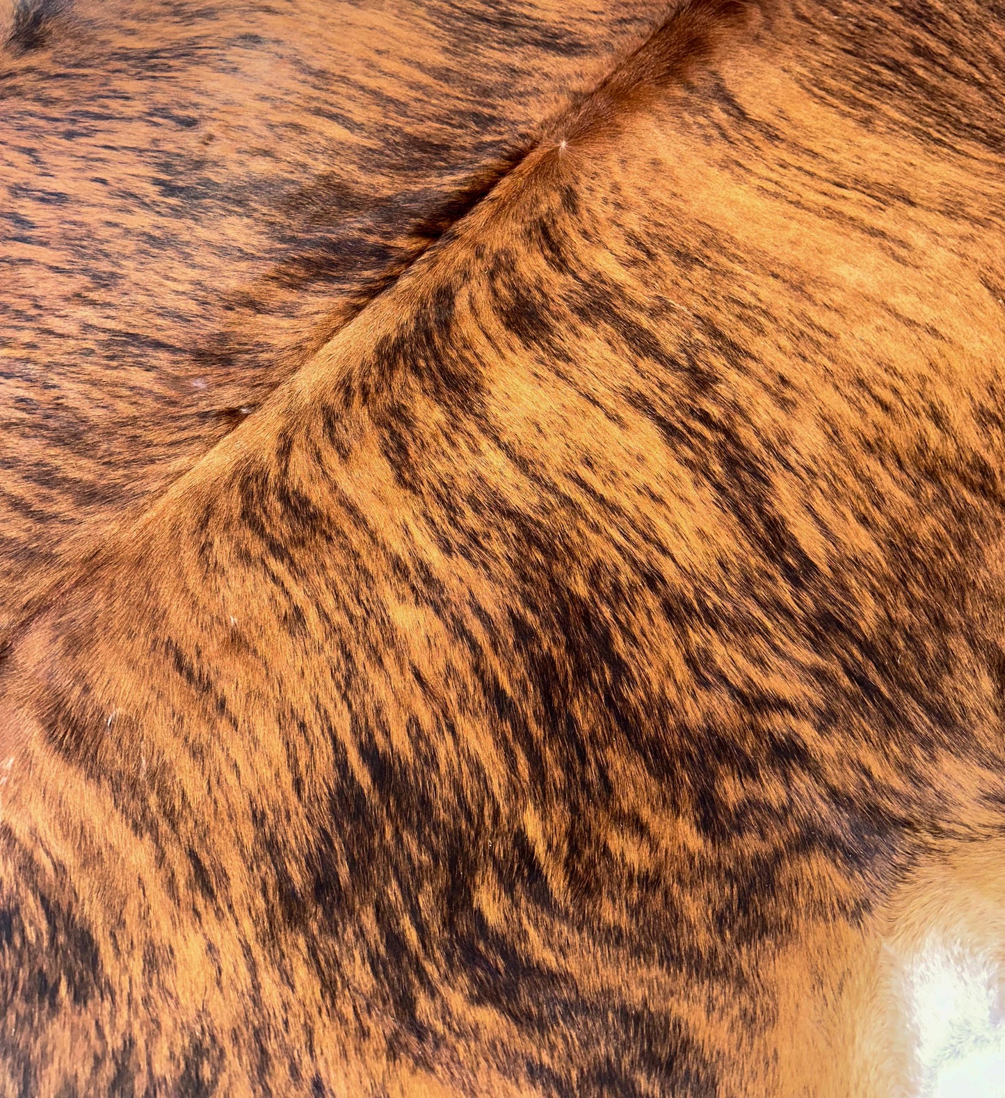 Large Cowhide Rug in Brown Brindle