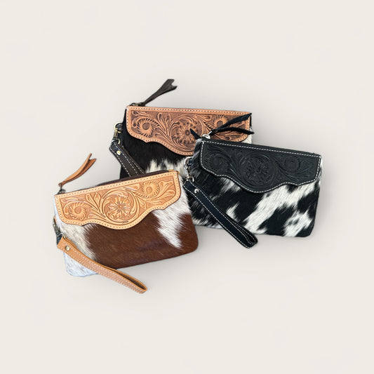 Cowhide Clutch with Tooling Details