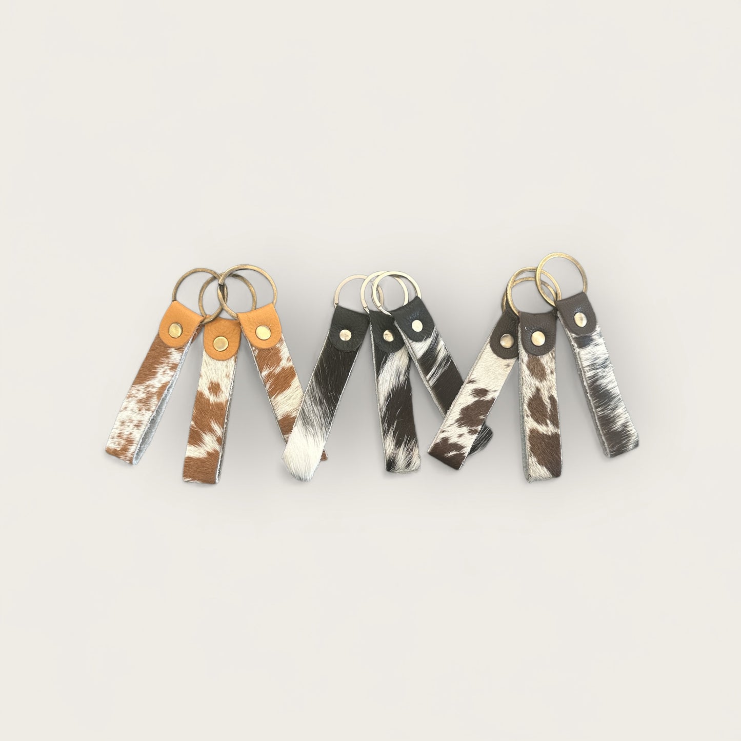 Cowhide keyring