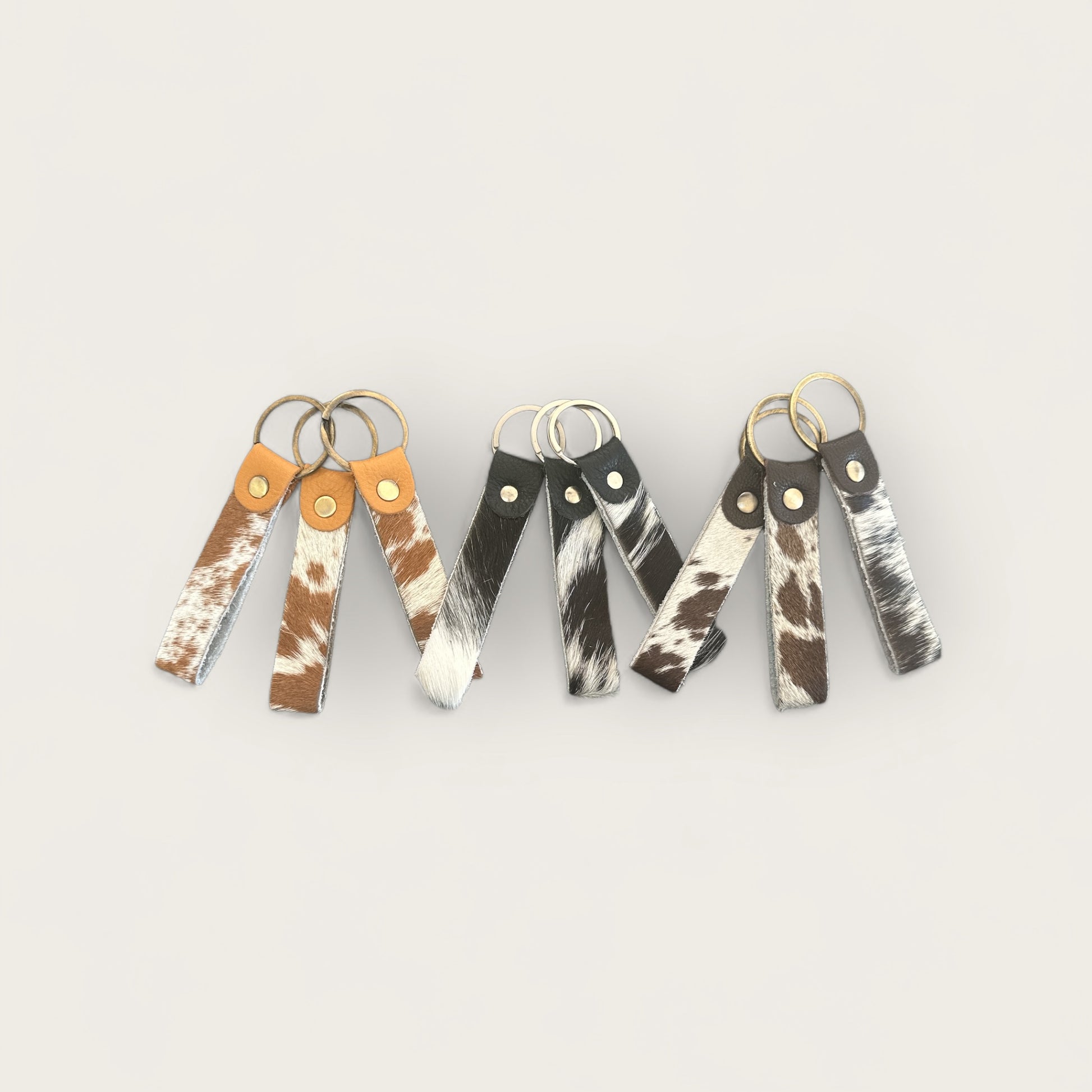 Cowhide keyring