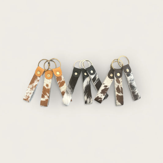 Cowhide keyring