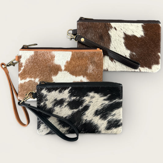 Cowhide Clutch with detachable strap