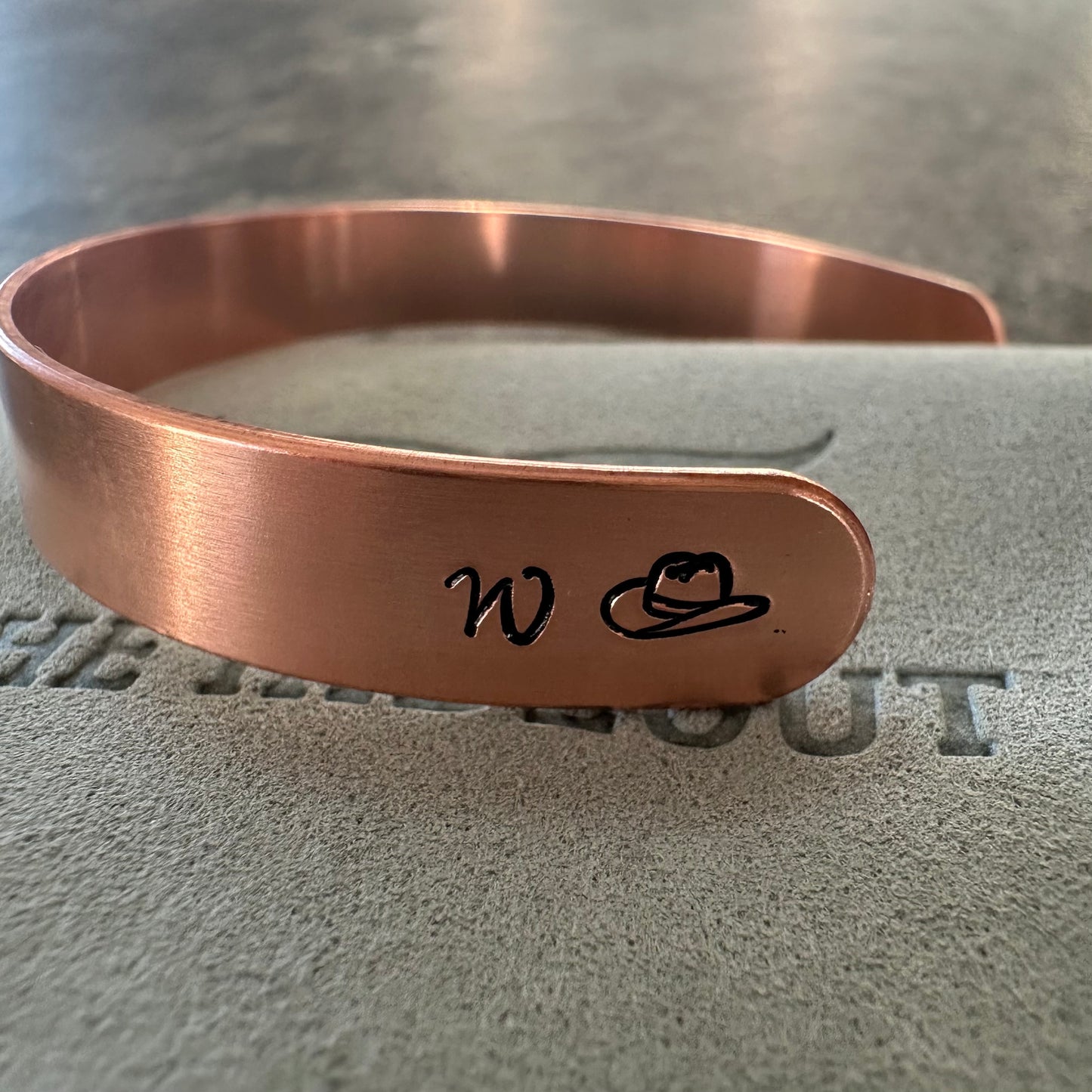 Copper band with personalisation 