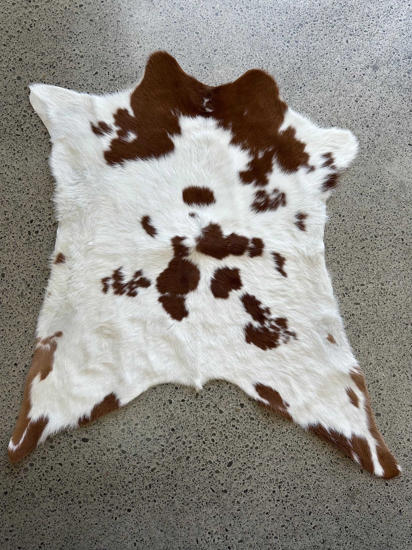 Premium calfskin in tan and white