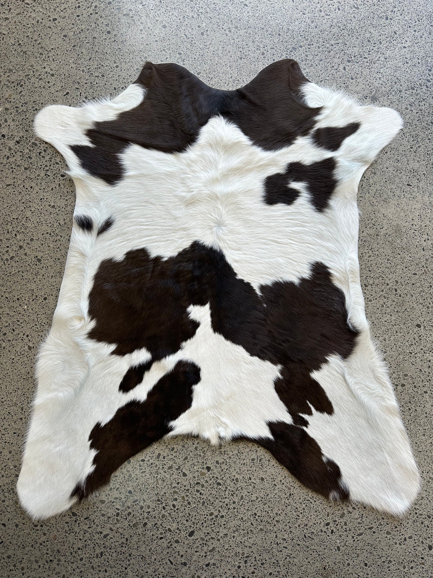 Premium calfskin in brown and white