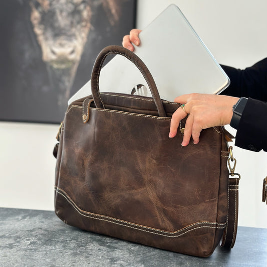 Vintage Leather Laptop Bag
